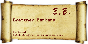 Brettner Barbara névjegykártya
